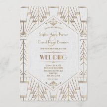 Royal Gold White Great Gatsby Wedding 1920