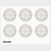 Royal Gold White Great Gatsby Wedding 1920 Ronde Sticker (Vel)