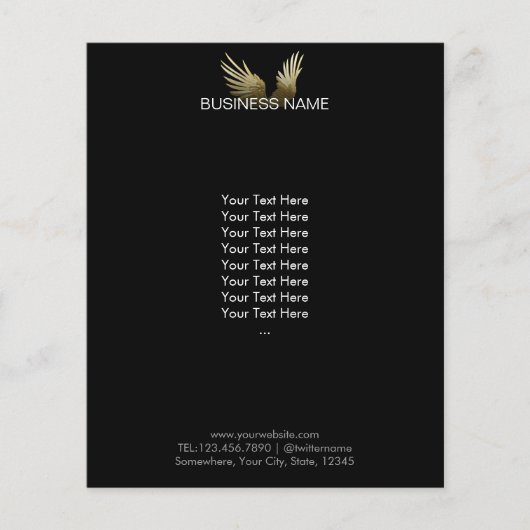 Royal Gold Wings Professional Dark Flyer (Voorkant)