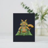 Royal Golden Corn Samurai Commander Illustration Briefkaart (Staand voorkant)