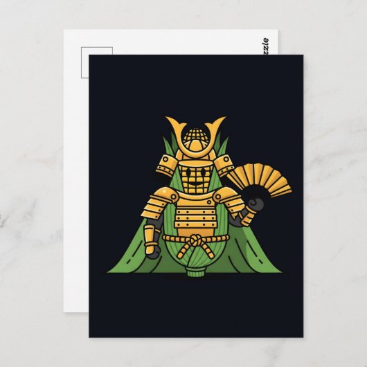 Royal Golden Corn Samurai Commander Illustration Briefkaart (Voorkant / Achterkant)