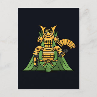 Royal Golden Corn Samurai Commander Illustration Briefkaart