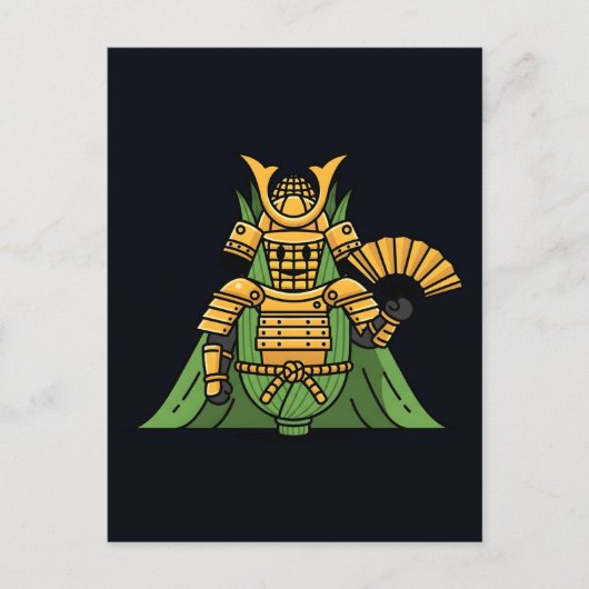 Royal Golden Corn Samurai Commander Illustration Briefkaart (Voorkant)