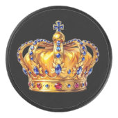 Royal golden crown hockey puck (Voorkant)