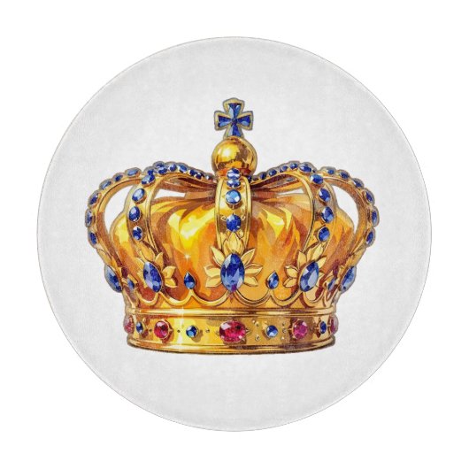 Royal golden crown snijplank (Voorkant)