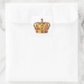 Royal golden crown vierkante sticker (Tas)