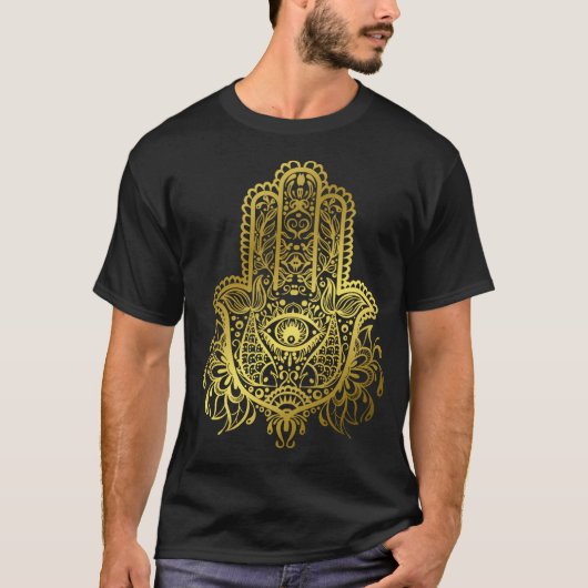 Royal Golden Hamsa Hand T-shirt (Voorkant)