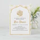 Royal Golden Mandala Pattern Ramadan Iftar Kaart (Staand voorkant)