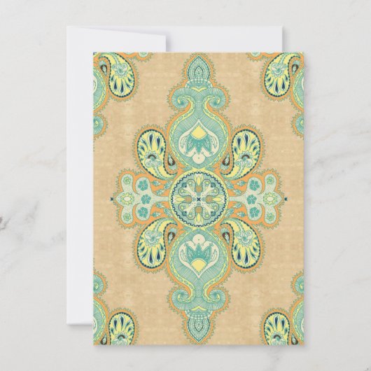 Royal Golden Paisley Kaart (Voorkant)