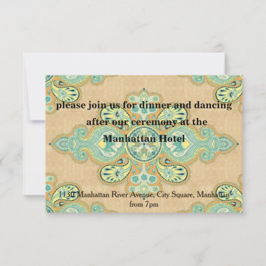 Royal Golden Paisley Kaart (Voorkant)