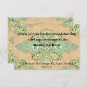 Royal Golden Paisley Kaart (Voorkant / Achterkant)