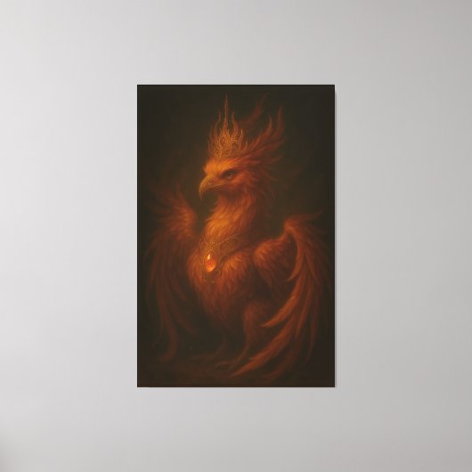 Royal Golden Phoenix – Elite Fine Art Collection Canvas Afdruk (Voorkant)