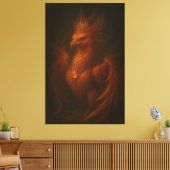 Royal Golden Phoenix – Elite Fine Art Collection Canvas Afdruk (Insitu (Woonkamer))