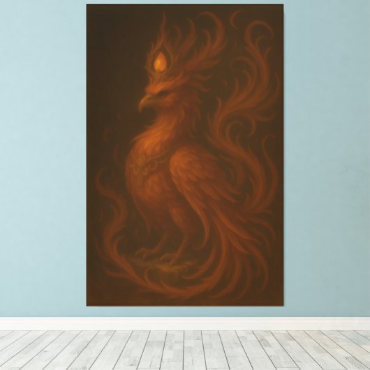 Royal Golden Phoenix – Elite Fine Art Collection Canvas Afdruk (Insitu (Houten vloer))