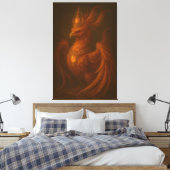 Royal Golden Phoenix – Elite Fine Art Collection Canvas Afdruk (Insitu (Slaapkamer))