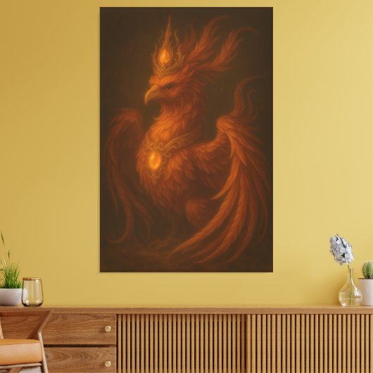 Royal Golden Phoenix – Elite Fine Art Collection Canvas Afdruk (Insitu (Woonkamer))
