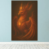 Royal Golden Phoenix – Elite Fine Art Collection Canvas Afdruk (Insitu (Houten vloer))