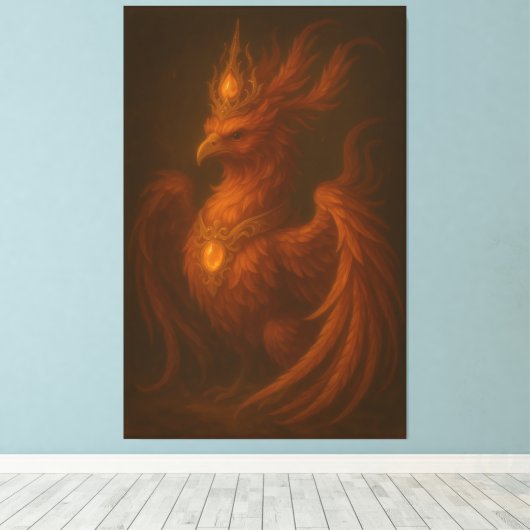 Royal Golden Phoenix – Elite Fine Art Collection Canvas Afdruk (Insitu (Houten vloer))