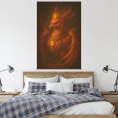 Royal Golden Phoenix – Elite Fine Art Collection Canvas Afdruk (Insitu (Slaapkamer))