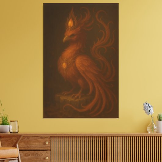Royal Golden Phoenix – Elite Fine Art Collection Canvas Afdruk (Insitu (Woonkamer))