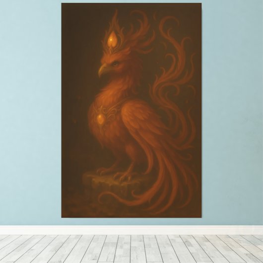 Royal Golden Phoenix – Elite Fine Art Collection Canvas Afdruk (Insitu (Houten vloer))
