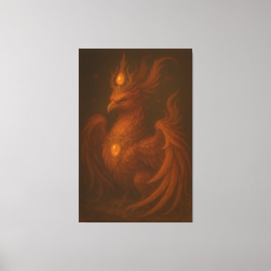 Royal Golden Phoenix – Elite Fine Art Collection Canvas Afdruk (Voorkant)