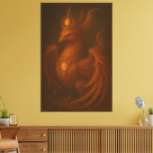 Royal Golden Phoenix – Elite Fine Art Collection Canvas Afdruk (Insitu (Woonkamer))
