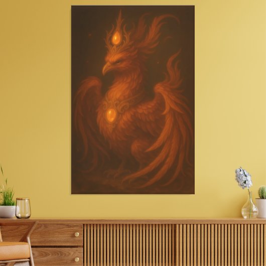 Royal Golden Phoenix – Elite Fine Art Collection Canvas Afdruk (Insitu (Woonkamer))