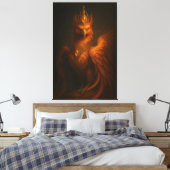 Royal Golden Phoenix – Elite Fine Art Collection Canvas Afdruk (Insitu (Slaapkamer))