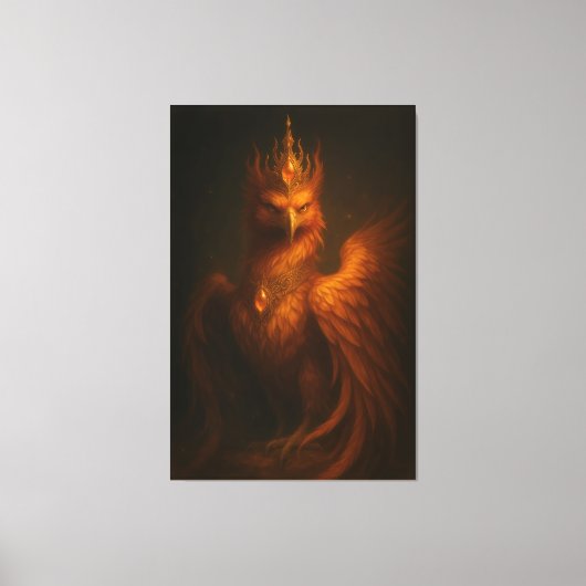 Royal Golden Phoenix – Elite Fine Art Collection Canvas Afdruk (Voorkant)