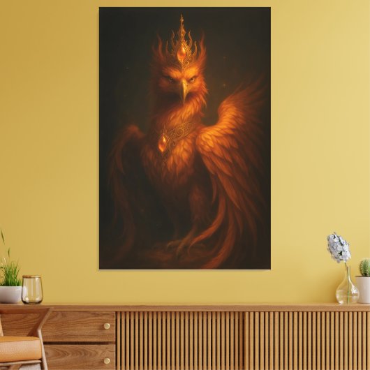 Royal Golden Phoenix – Elite Fine Art Collection Canvas Afdruk (Insitu (Woonkamer))
