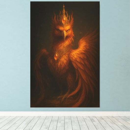 Royal Golden Phoenix – Elite Fine Art Collection Canvas Afdruk (Insitu (Houten vloer))
