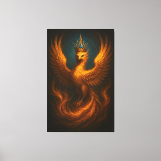 Royal Golden Phoenix · Luxury Fine Art Canvas Prin (Voorkant)
