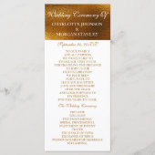 Royal Golden Shiny White Wedding Programme Programmakaart (Voorkant)