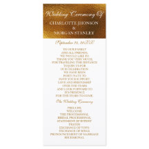 Royal Golden Shiny White Wedding Programme