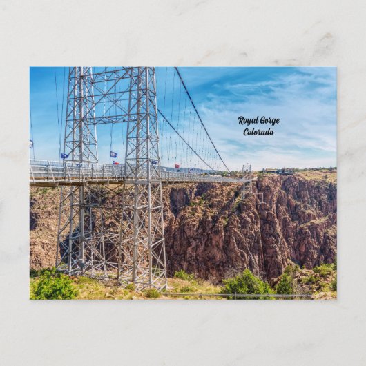 Royal Gorge Bridge Side Uitzicht Briefkaart (Voorkant)