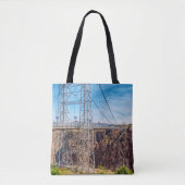 Royal Gorge Bridge Side Uitzicht Canvas tas (Voorkant)