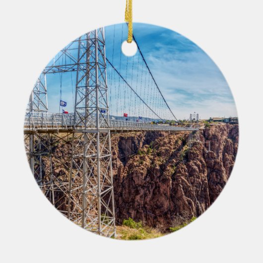 Royal Gorge Bridge Side Uitzicht Circle Ornament (Achterkant)