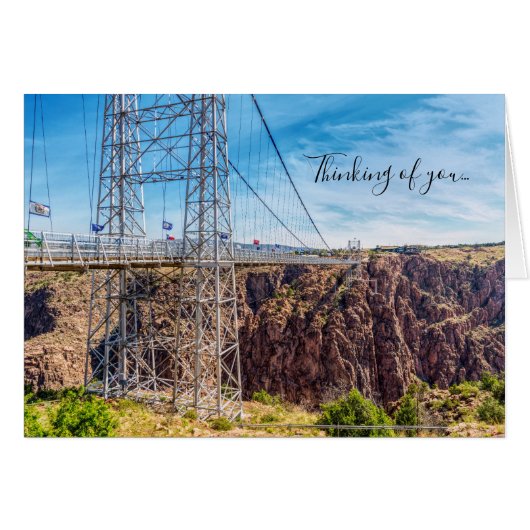 Royal Gorge Bridge Side Uitzicht Denken u Kaart (Voorkant Horizontaal)