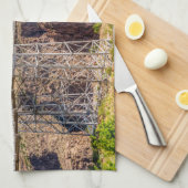 Royal Gorge Bridge Side Uitzicht keukenhanddoek (Quarter Fold)