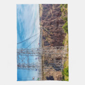 Royal Gorge Bridge Side Uitzicht keukenhanddoek (Verticaal)
