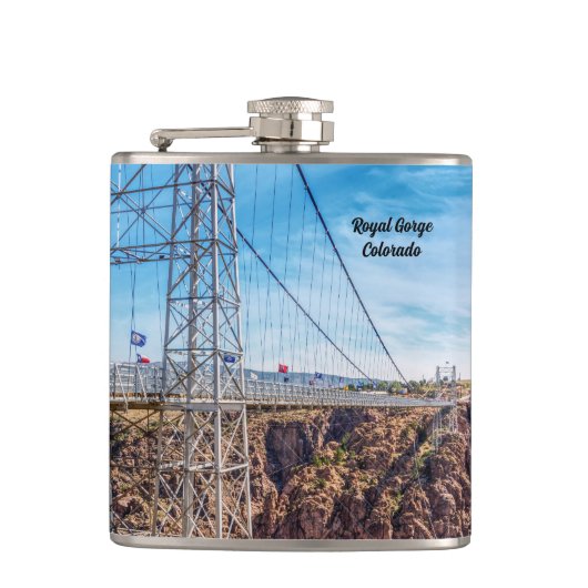 Royal Gorge Bridge Side Uitzicht kolf Heupfles (Voorkant)