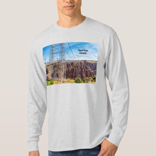 Royal Gorge Bridge Side Uitzicht Mannen T-shirt (Voorkant)