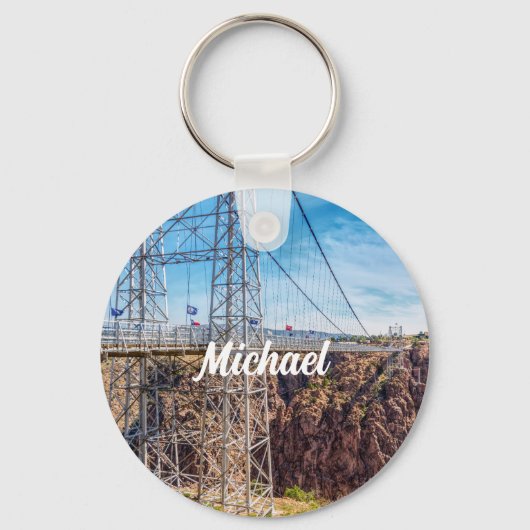Royal Gorge Bridge Side Uitzicht Sleutelhanger (Voorkant)