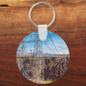 Royal Gorge Bridge Side Uitzicht Sleutelhanger (Achterkant)