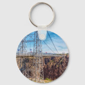 Royal Gorge Bridge Side Uitzicht Sleutelhanger (Achterkant)