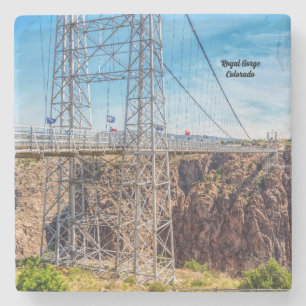 Royal Gorge Bridge Side Uitzicht Stone Onderzetter