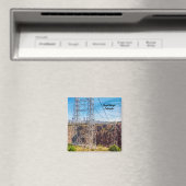 Royal Gorge Bridge Side Uitzicht vierkante magneet (Insitu (Vaatwasser))