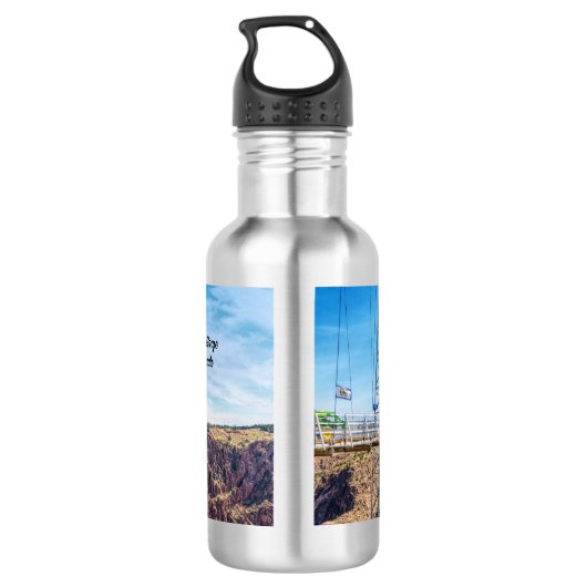Royal Gorge Bridge Side Uitzicht Waterfles (Achterkant)