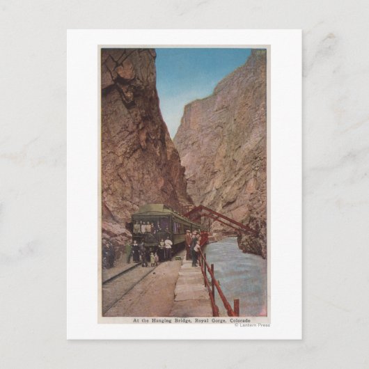 Royal Gorge, CO - Uitzicht van de Hanging Bridge Briefkaart (Voorkant)